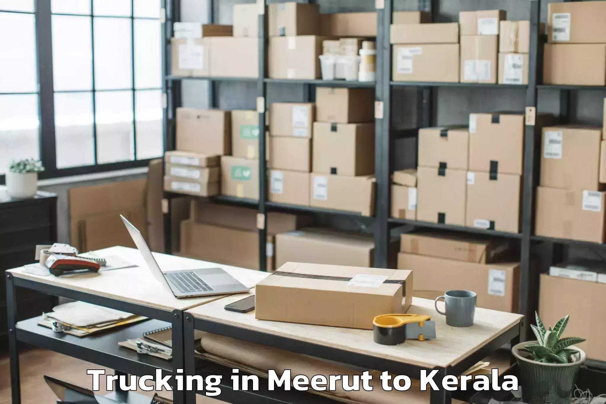 Affordable Meerut to Chirayinkeezhu Trucking